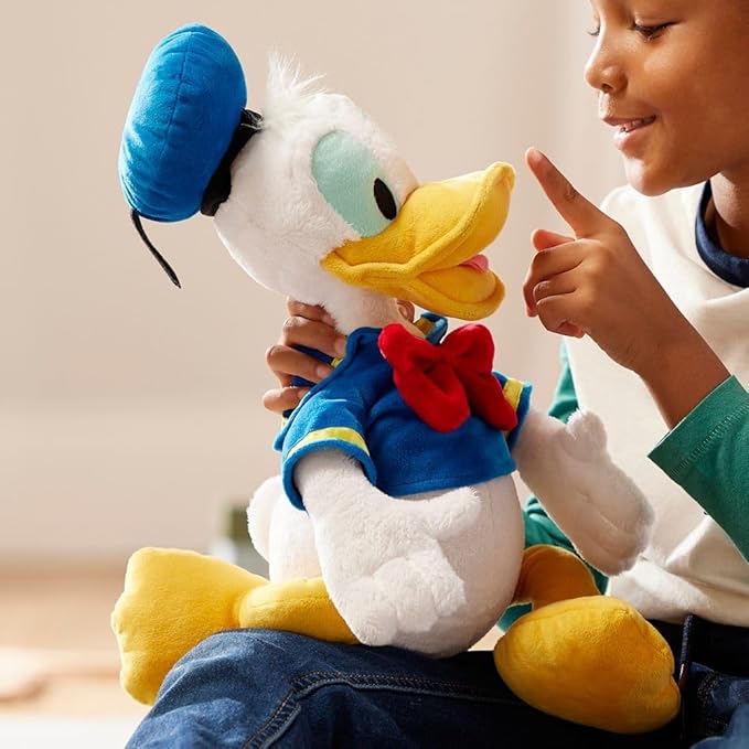 Disney Store Official Donald Duck Medium Soft Toy for Kids, Cuddly Character with Fuzzy Texture and Embroidered Details, Disney Plushy Suitable for All Ages.