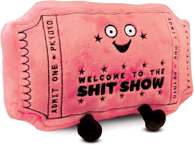 Punchkins Ticket Stub Plushie - Welcome to The Show Sassy Ticket Stub Plush, Funny & Cute Plush Toy for Gifting