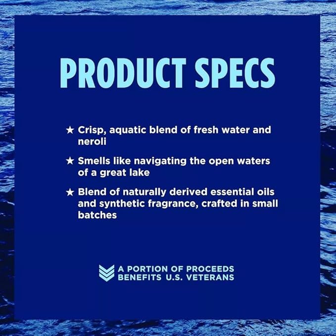 Duke Cannon Proper Cologne Huron | Men's Eau de Parfum | Fresh Water and Neroli | Aquatic, Fresh, Long-Lasting Scent | 1.7 fl oz