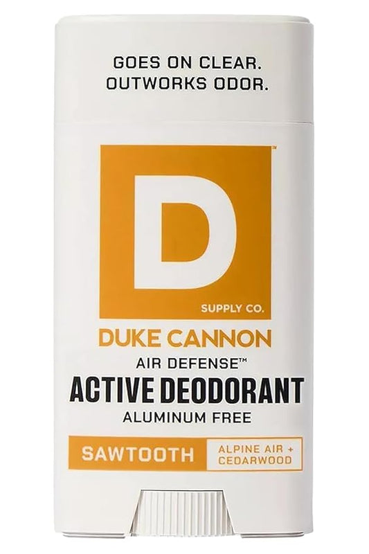 Duke Cannon Aluminum-Free Deodorant for Men - Air Defense, 3 oz – Long-Lasting, Clear Glide, Skin-Soothing Formula, Alpine + Cedarwood (Sawtooth)