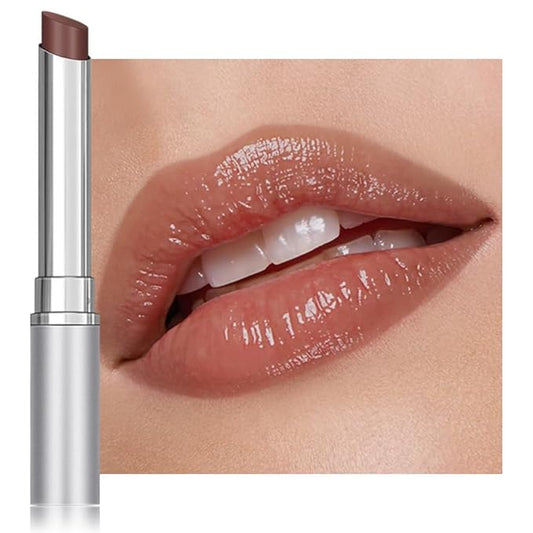 Nude Brown Honey Tinted Lip Stain Lip Balm Lip Gloss Lipstick, Sheer Hydrating Lip Stains Tint, Moisturizing Lip Color for All Skin Tones, Nourishing Lip Balm with Natural Black Cherry