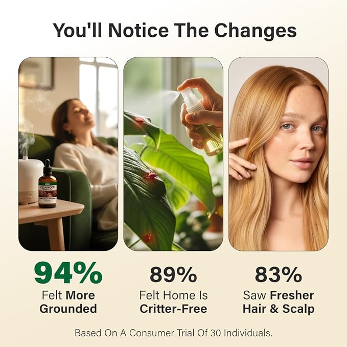 KUKKA Cedarwood Essential Oils - 4 Fl Oz - for Hair, Skin, Diffuser, Aromatherapy & DIY Soap Making Scent