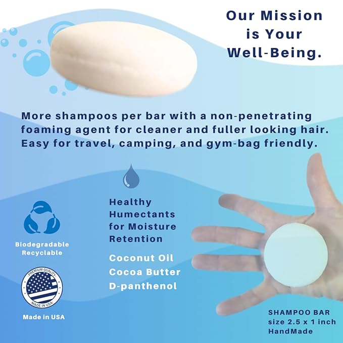 Spiraleaf Solid Shampoo Bars x2 – UNSCENTED Shampoo Bars, All Hair Types, Rich Nourishing Oils, Fragrance-Free, Dye-Free, Concentrated Formula, Crafted in the USA