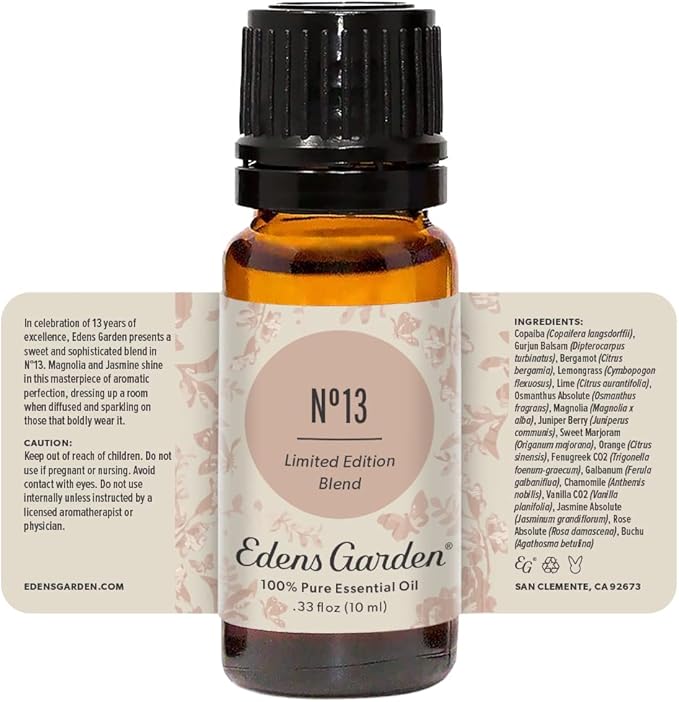 Edens Garden N°13 Essential Oil Blend- 100% Pure Premium Grade, Undiluted, Natural, Therapeutic, Aromatherapy, The Best for Diffusing, Candle, Laundry, Humidifiers 10 ml (.33 fl oz)
