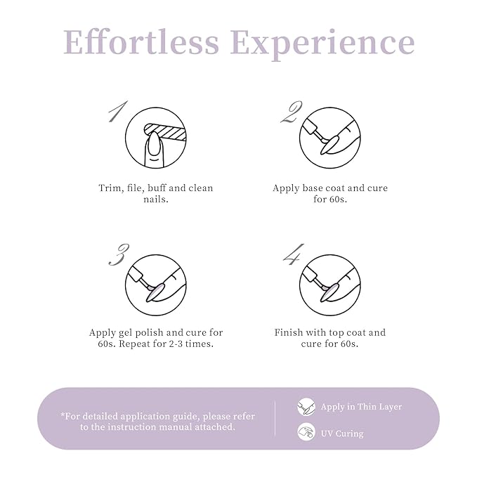 MAYCHAO 15ML Lilac Purple Gel Nail Polish 1Pc Violet Purple Gel Polish Soak Off UV LED Nail Polish Nail Art Starter Manicure Salon DIY at Home, 0.5 OZ