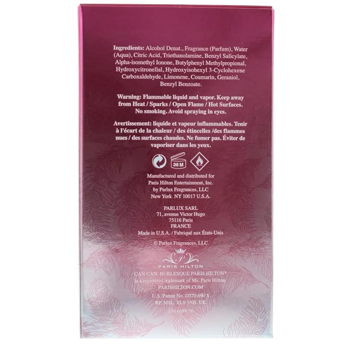 Paris Hilton Can Can Burlesque Eau De Toilette Spray for Women, 3.4 Ounce (Pack of 3)