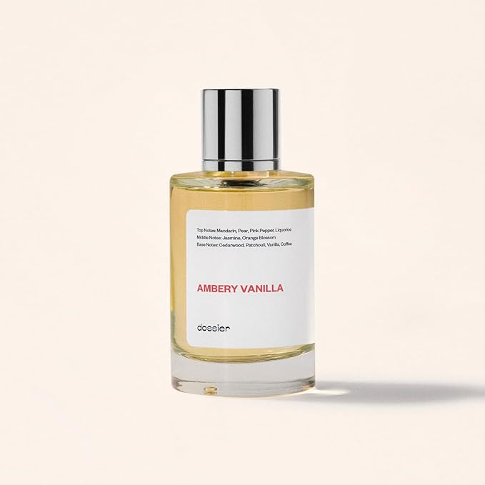 Dossier - Ambery Vanilla 3.4Oz (100ml) - Eau de Parfum - Inspired by YSL's Black Opium - Long-lasting Fragrance - Feminine