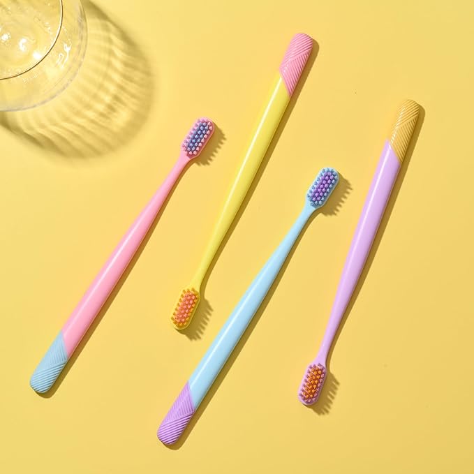 VIWIK 10 Pack Ultra-Soft Bristle Toothbrush - BPA-Free Gentle on Gums, Perfect for Adults and Kids
