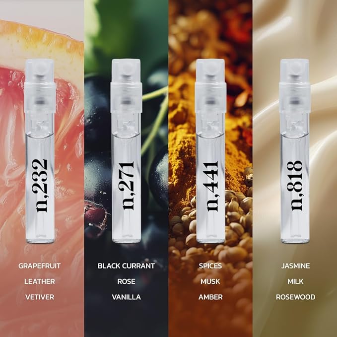 Noteworthy Fragrance Sampler Set | Luxury Perfume Samples | Includes Credit Toward 100ml Purchase | Notes of Vanilla, Sandalwood, Citrus & More | Cruelty-Free, Made in USA (Best Sellers - 8 Samples)