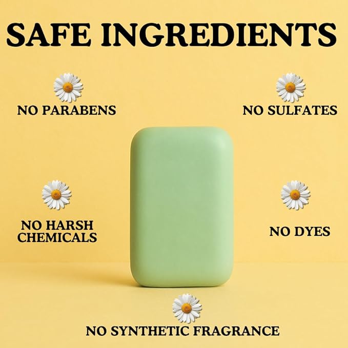 KELEBS Hypoallergenic Bar Soap for Men & Women with Sensitive Skin | Hydrating & Calming with Chamomile Oil | Face & Body Wash | Natural Ingredients | Fragrance-Free, Vegan, No SLS | 2 Bars