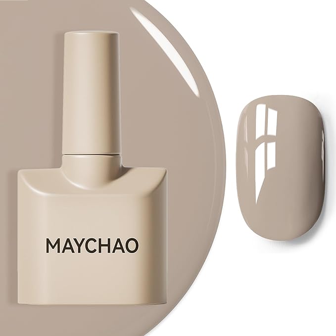 MAYCHAO 15ML Neutral Nude Gel Nail Polish 1Pc Natural Nude Gel Polish Soak Off UV LED Nail Polish Nail Art Starter Manicure Salon DIY at Home, 0.5 OZ