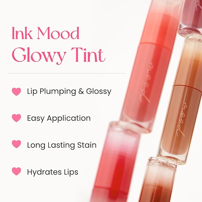 Peripera Ink Mood Glowy Tint | Lip-Plumping, Naturally Moisturizing, Lightweight, Glow-Boosting, Long-Lasting, Comfortable, Non-Sticky, No White Film (05 CHERRY SO WHAT)