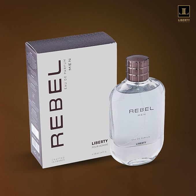 Liberty Luxury Rebel Perfume for Men 100ml, Powerful Long Lasting Eau De Parfum with Spicy Woody Notes Masculine Fragrance for the Modern Rule Breaker, men cologne, Gift For Men,100ml