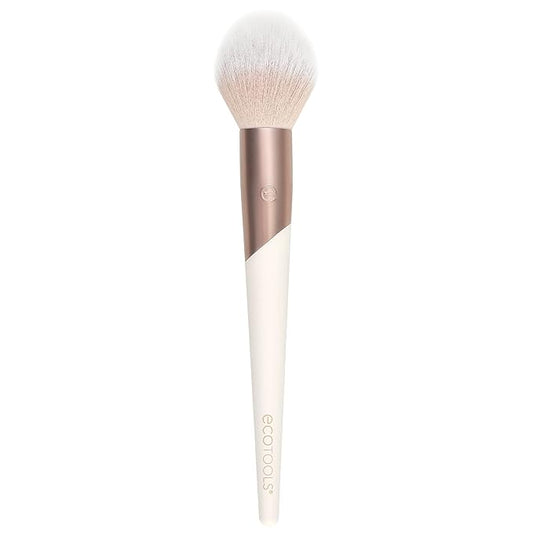 EcoTools Luxe Plush Powder Makeup Brush for Blush & Bronzer, Works Best With Powder Makeup, Luxurious and Glamorous, Eco-Friendly Premium Brush, Synthetic Bristles, Pink, 1 Count (Pack of 8)