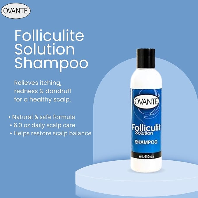 Folliculit Solution Shampoo for Itchy Scalp Treatment & Folliculitis Treatment - Natural Hair Growth & Dry Itchy Scalp Treatment for Scaling, Redness - Folliculitis Shampoo - 6.0 Oz