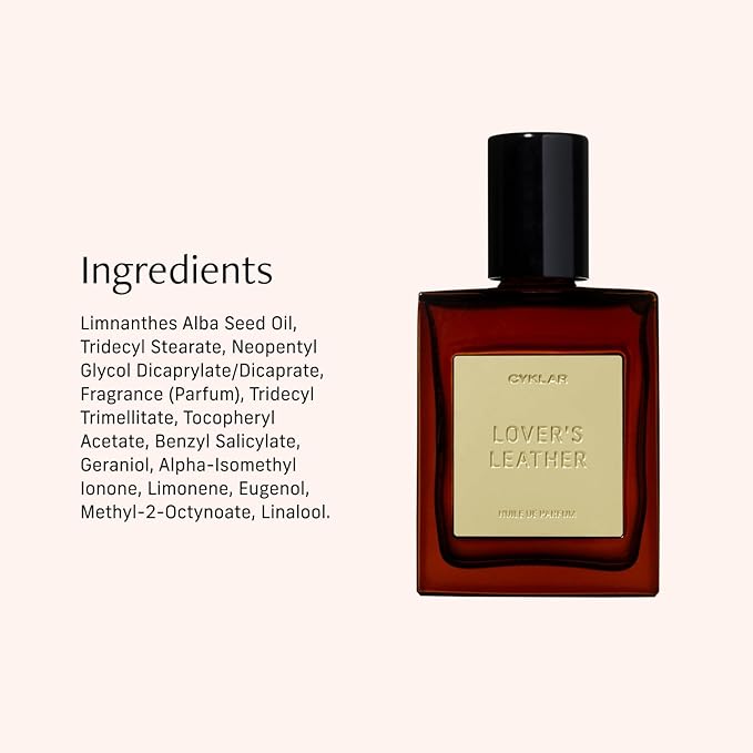 CYKLAR Perfume Oil Roll-On. Travel-Friendly Lover’s Leather Fragrance with Saffron, Leather, and Sandalwood. Long-Lasting Essential Oil Parfum for Women and Men. 0.5 Fl Oz Scented Rollerball Bottle