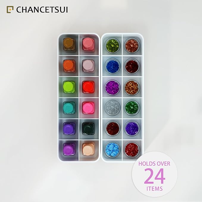 Organizer Holder for Lipstick Nail Polish: Lip Gloss Makeup Storage Drawer Organizers, Vanity Small Perfume Rack Plastic Tray Lipgloss Mascara Holders Stand Cosmetic Display Case 24 Spaces, White