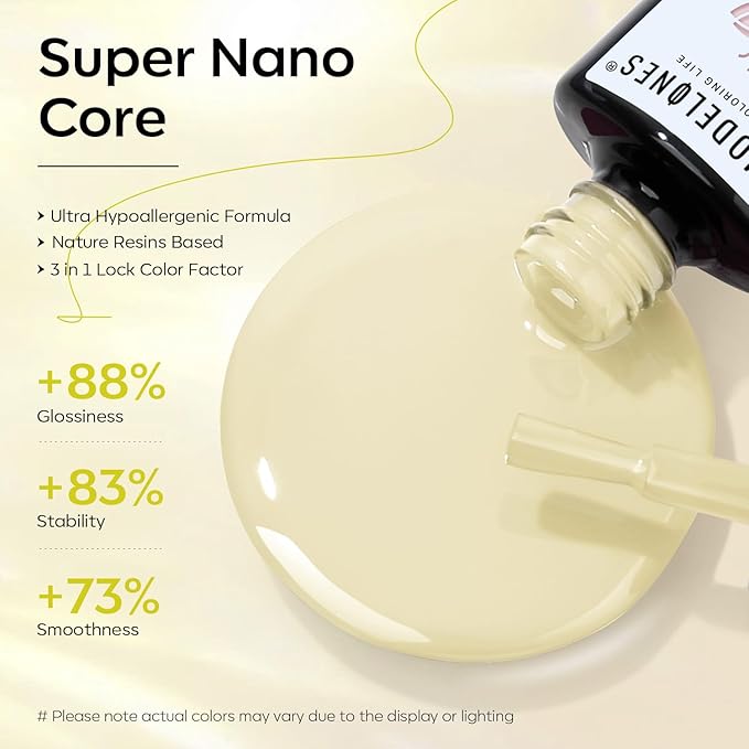 modelones Gel Nail Polish, 15 ML Pastel Soft Butter Yellow Gel Polish 1 Pcs Soft Light Lemon Chiffon Nail Polish Gel Soak Off LED Nail Art Starter Salon Manicure at Home DIY