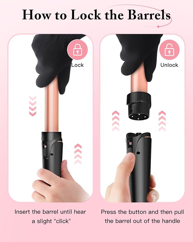 BESTOPE PRO 5 in 1 Curling Iron, Curling Wand Set with Negative Ion Thermal Brush and 4 Interchangeable Ceramic Curling Irons (0.35“-1.5”), Fast Heating Crimper Hair Tool in All Hair Type, Women Gifts