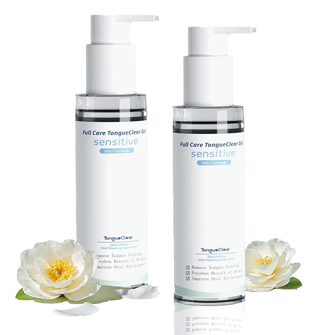 Tongue Cleaner Gel Mild Flavor | Tongue Cleaning Paste For Sensitive | Bad Breath and Halitosis | Mouth Odor Eliminator | Use with Tongue Brushes & Scrapers (2 Pack)