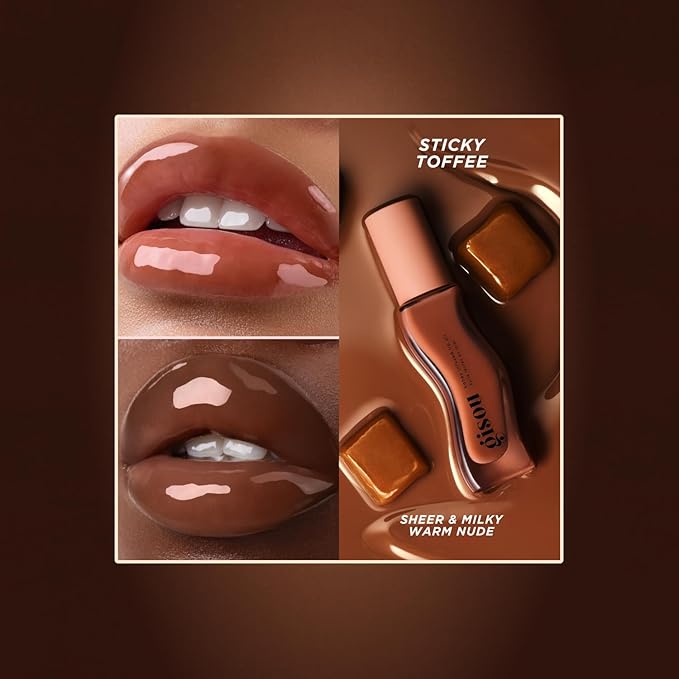 Gisou Honey Infused Lip Oil Fall Edition, Sticky Toffee, 0.27 Fl Oz