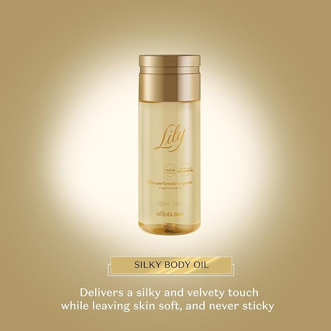 Lily Scented Body Oil, Lightweight and Fast Absorbing Moisturizing Body Oil, 5 Ounce