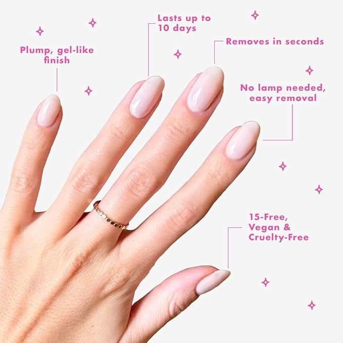 Olive & June Long-Lasting Nail Polish | Gel-Like Finish No Lamp Needed Lasts up to 10 days | Salon-Quality Color at Home | 15-Free, Vegan & Cruelty-Free Chip-Resistant Shine | Strawberry Scone
