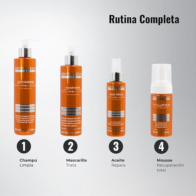 abril et nature - Nature Plex, STOP Breakage - Hydrating Hair Oil Final Touch - Finishing Serum with Hyaluronic Acid - Repairing Shine Oil for Split Ends - Leave-In - 100 ml