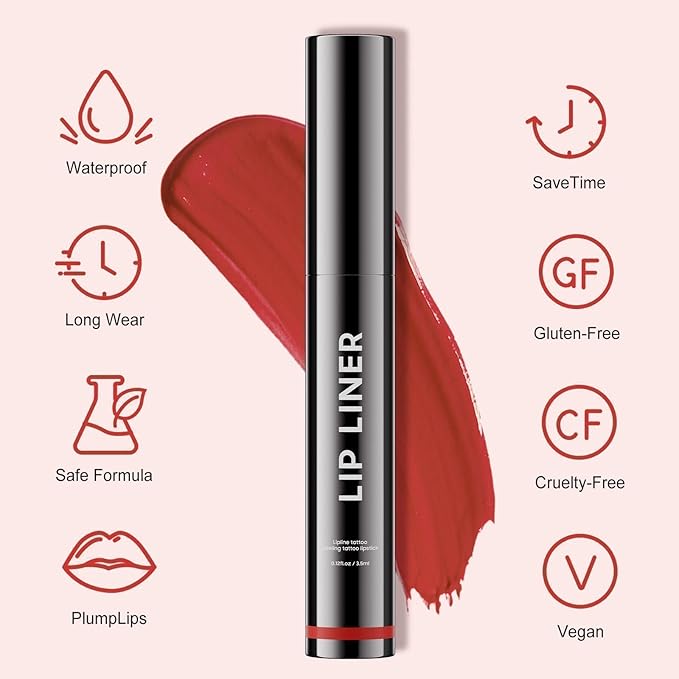 Lip Stain - Peel Off Lip Stain, Lip Liner Long-Lasting Moisturizing, Waterproof Nourishing Lip Tint with Matte Finish for Natural Lip Color for All Skin Tones (Cocoa)