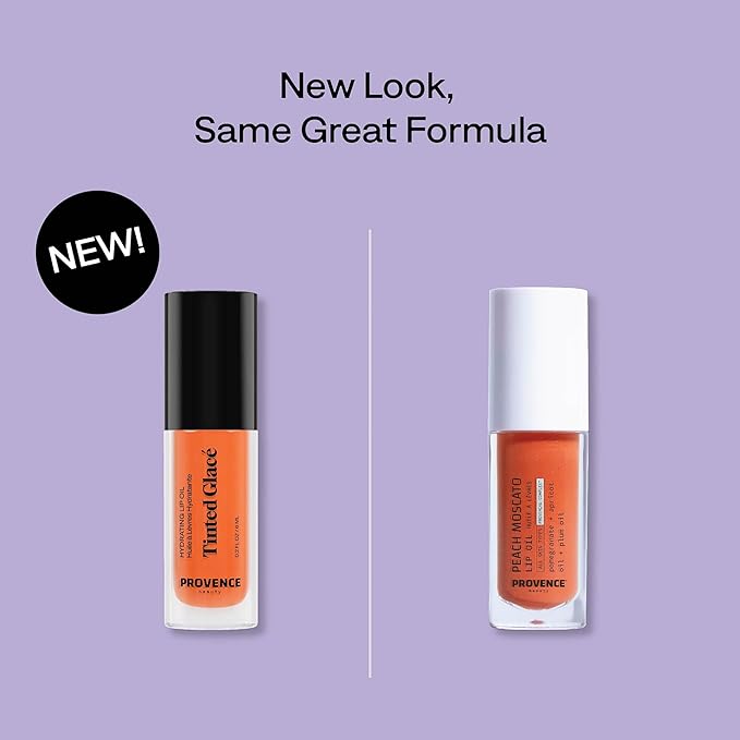 Provence Beauty Peach Moscato Lip Oil – Hydrating Tinted Lip Oil for Women with Natural Oils & Sheer Peach Tint – Moisturizes, Nourishes & Boosts Lip Health – 0.2 fl oz