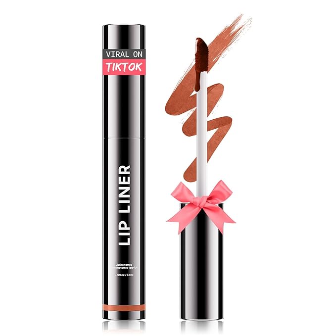 OETUIOW Lip Stain Peel Off, Lip Liner Moisturizing Long-Lasting & Waterproof, Transfer Proof & Plumping, Non-Stick Cup, Nude Pink Color