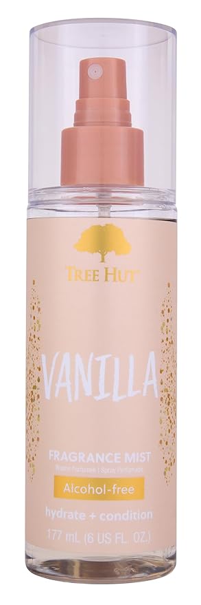Tree Hut Vanilla Fragrance Mist, Refreshing Body Spray to Layer with Your Favorite Scents, Versatile, Holiday Gift & Stocking Stuffer, Hair & Body Mist, 6 fl oz