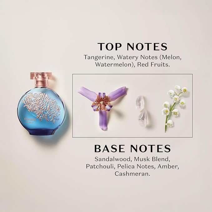 O BOTICARIO Floratta My Blue Eau de Toilette, Long-Lasting, Woody Floriental Fragrance Perfume for Women, 2.5 Ounce