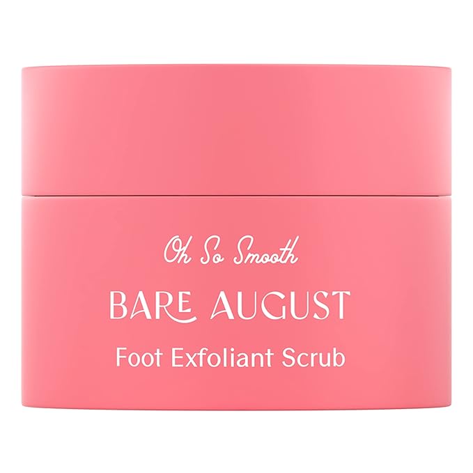 Bare August Foot Scrub - Pure & Natural Exfoliating Treatment - Soothes Skin, Softens Calluses, Eases Dry Cracks, Removes Dead Skin For Soft, Smooth Feet - Pedicure Care For Women & Men - 3.4 fl oz