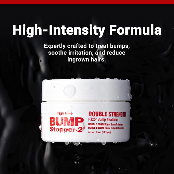 Bump Stopper 2 Double Strength Razor Bump Treatment | Formulated to Relieve Razor Burn | Eliminates Ingrown Hairs | Aftershave For Men - 0.5 OZ (5 Pack)