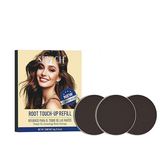 SEVICH Magnetic Replaceable Hairline Powder, Refill Pack 3 Pcs- Interhair Concealer, Environmentally Friendly Replacement, Waterproof and Sweatproof, Long lasting Coverage (Dark Brown)