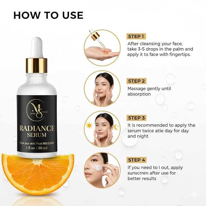 New Facial Serum for Sensitive Skin Vitamin C Hyaluronic Acid & Niacinamide Hydrating Anti-Aging Formula 1 fl oz (30 ml)