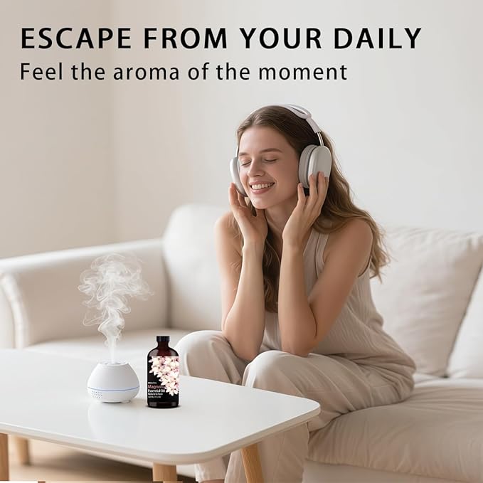 Magnolia Essential Oil, Magnolia Oil 4 Fl Oz 120ML for Diffuser Humidifier Yoga Cleaning DIY Candle Soap Making Perfume Gift for Women Essential Oils