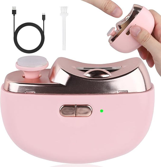 2025 Upgraded Electric Nail Clipper, 3 in 1 Automatic Nail Trimmer and Polisher with LED Light & Clip Storage,USB Rechargeable - 2 Speeds Electric Nail File for Baby, Adults, Seniors