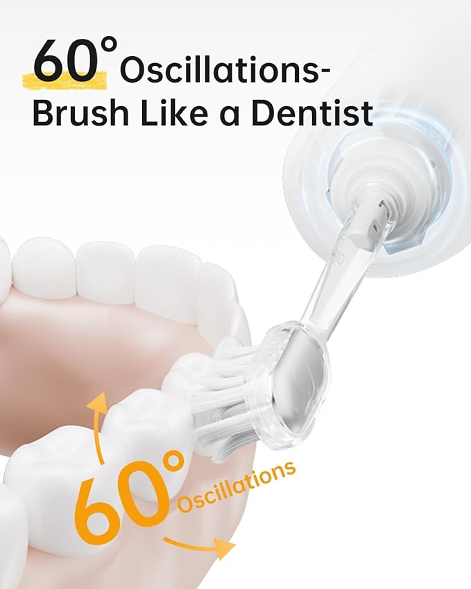 Laifen Wave Special Electric Toothbrush, New 2025 Version Oscillation & Vibration Sonic Electric Toothbrush for Adults with App, 2 Brush Heads, IP68 Waterproof Travel Powered Toothbrush (Matte Grey)