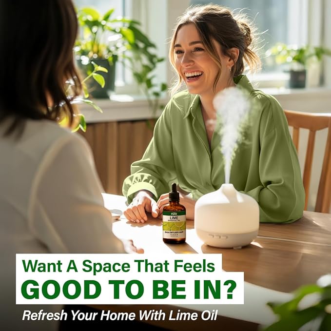 KUKKA Lime Essential Oils - 4 Fl Oz - for Hair, Skin, Diffuser, Aromatherapy & DIY Soap Making Scent