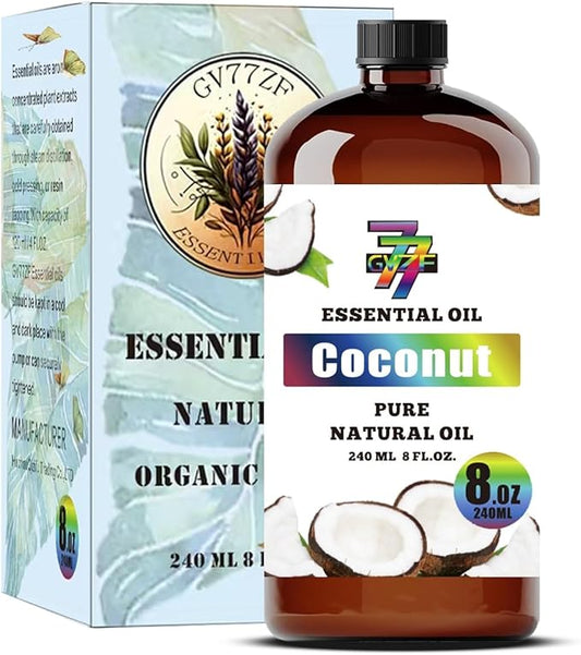 Coconut Essential Oil (8 oz / 240 ml) – Coconut Oils for diffusers, humidifiers, Home Baths, Cleaning Products, Yoga, DIY Soaps and DIY Scented Candles