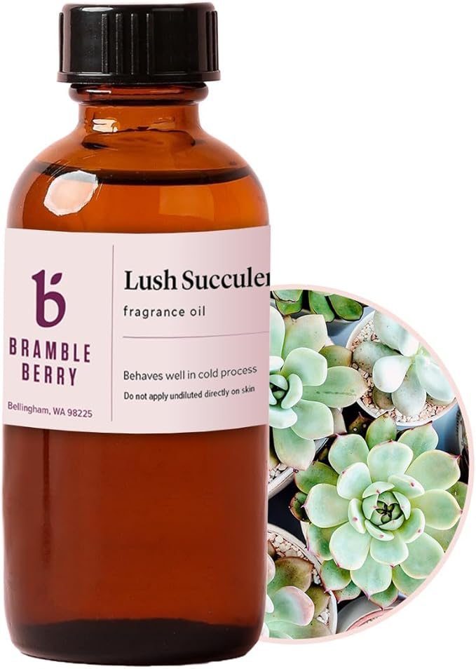 Bramble Berry Lush Succulent Fragrance Oil 2 oz | Fresh Green Botanical Scent for Soap Making, Candles, Lotion, Bath Bombs & Perfume | Skin Safe, Vegan, Paraben & Phthalate Free