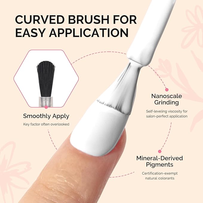 MelodySusie Fleurwee Plant Based Gel Nail Polish, Hema Free White Nail Polish, Soak Off UV LED Gel Polish Gifts for Women 21 Non Toxic Long Lasting Nail Art Manicure Salon DIY at Home P04