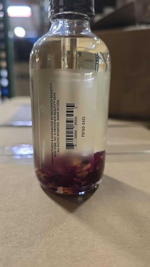 BEAUTE DE PROVENCE Multi-Use Oil for Face, Body and Hair - Organic Blend of Apricot, Vitamin E and Sweet Almond Oil Moisturizer for Dry Skin, Scalp and Nails - Rose Petals, and Bergamot Essential Oil - 4 Fl Oz