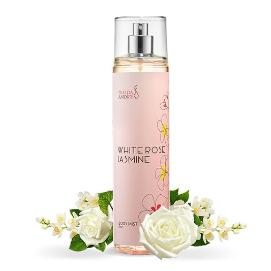 White Rose Jasmine Body Spray for Women, Womens Perfume Fragrance Body Mist And Sprays Luxury Perfume Mist - 8 oz Fine Spray Bottle