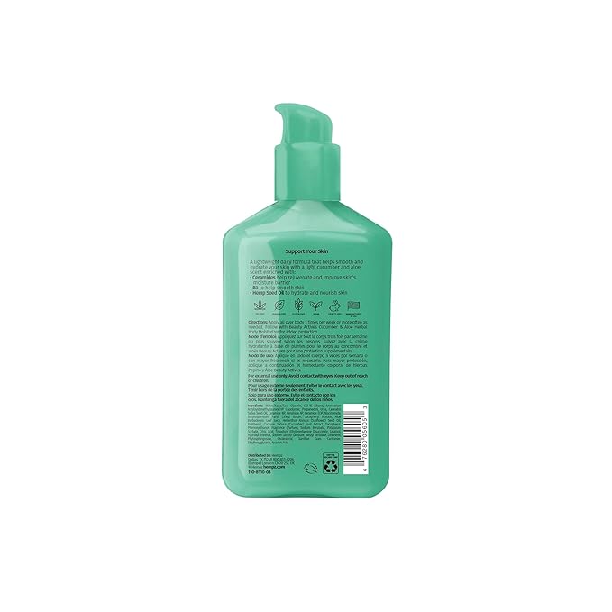 Hempz Cucumber & Aloe Body Serum with Ceramides, Light weight, Fast Absorbing, Gel Cream & B3 8.5 fl.oz.