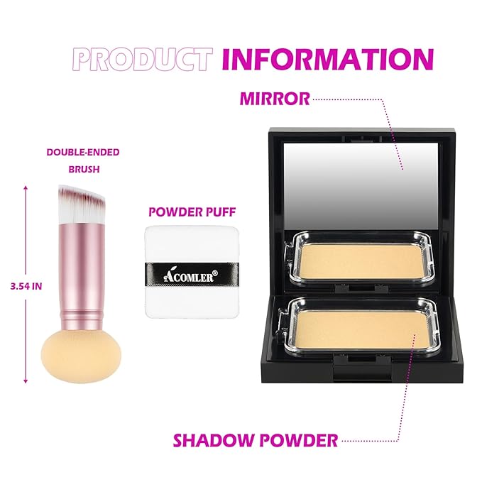 Acomler Root Touch Up Hair Color Hairline Powder, Instantly Root Cover Up, Light Blonde Grey Coverage for Thinning, Hair Powder for Women Men Includes Makeup Brush (Light Blonde, 0.42oz)