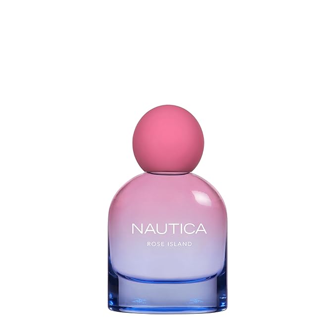 Nautica for Her Rose Island Eau De Parfum, 1.6 Fl Oz (Pack of 1), Notes of Lemon, Rose, and Musk, Women's Fragrance, Long Lasting, Mood-Boosting Fragrance, Vegan Formula