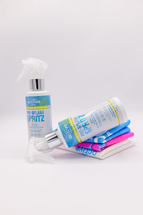 Pre-Swim Hair Protection Spray – Chlorine, Salt Water & Sauna for Swimmers - Coconut Oil, Jojoba, Aloe Vera & Vitamin E Leave-In Conditioner - Protects Color-Treated & Dry Hair, Made in USA